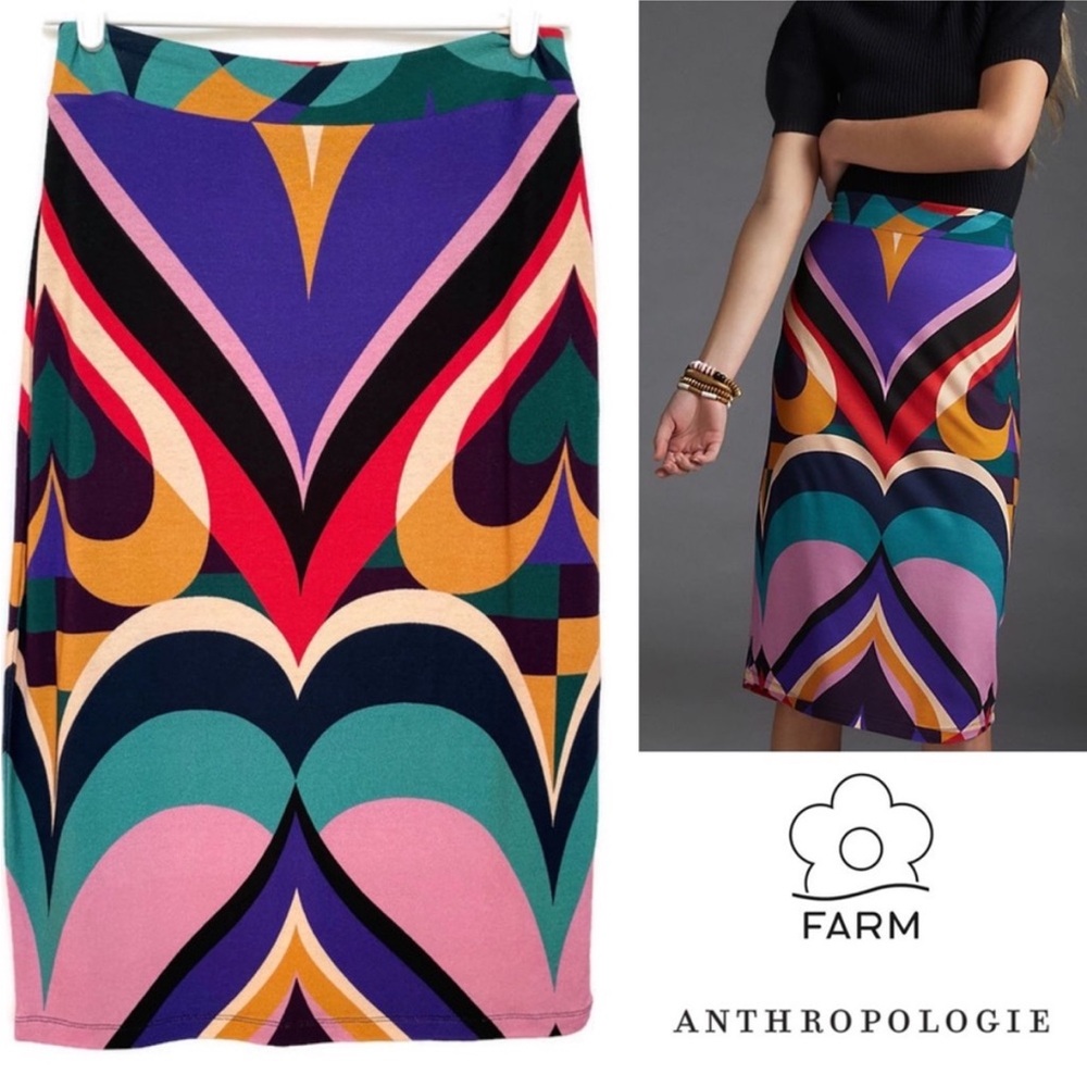 Farm Rio by Anthropologie Women's Multicolor Pencil Skirt